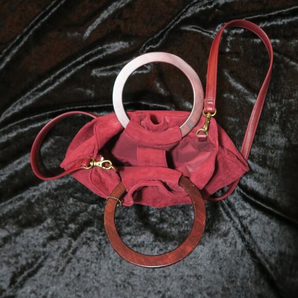 Forever Fossil Vintage Purse Key Wooden Boho beaded floral embroidery Crossbody - Picture 6 of 15